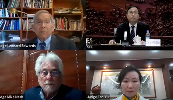 Juvenile Justice webinar screen shot